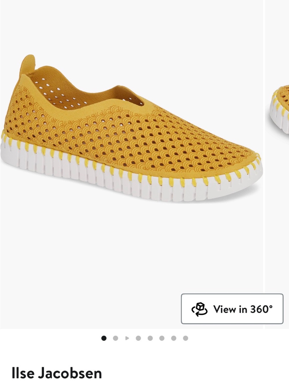 Ilse Jacobsen Yellow Perforated Slip-On Sneaker